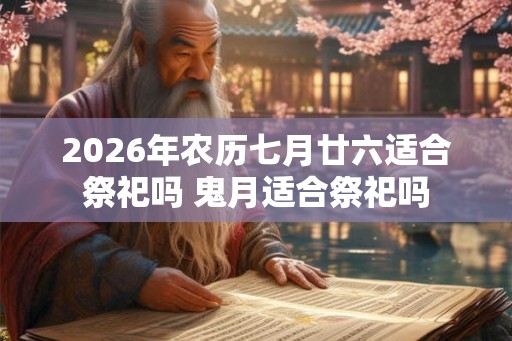 2026年农历七月廿六适合祭祀吗 鬼月适合祭祀吗 2026年农历七月廿六适合祭祀吗 鬼月适合祭祀吗