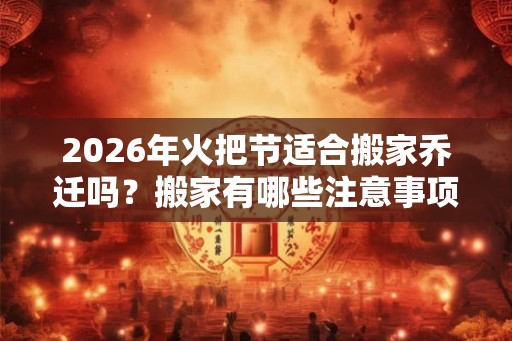 2026年火把节适合搬家乔迁吗？搬家有哪些注意事项？