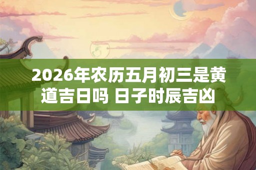 2026年农历五月初三是黄道吉日吗 日子时辰吉凶 2026年农历五月初三是黄道吉日吗 日子时辰吉凶