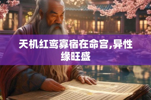 天机红鸾寡宿在命宫,异性缘旺盛