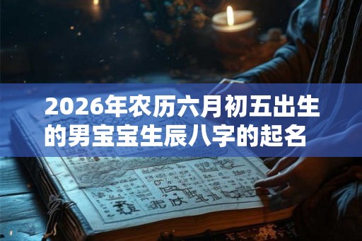 2026年农历六月初五出生的男宝宝生辰八字的起名  起啥名字比较吉利