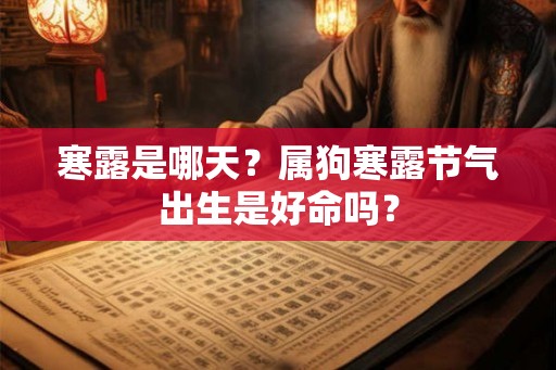 寒露是哪天?属狗寒露节气出生是好命吗? 寒露是哪天?属狗寒露节气出生是好命吗?