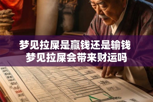 梦见拉屎是赢钱还是输钱 梦见拉屎会带来财运吗
