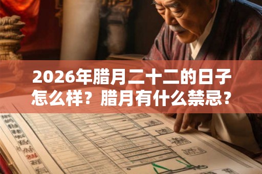 2026年腊月二十二的日子怎么样？腊月有什么禁忌？