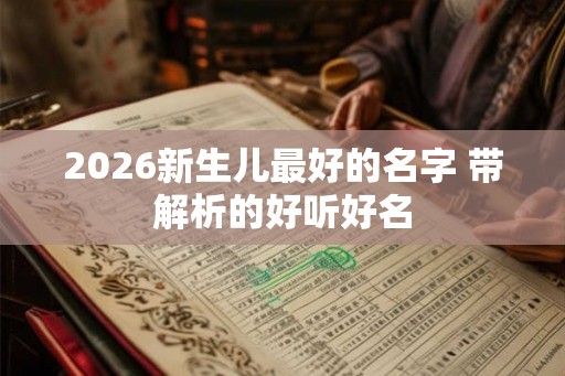 2026新生儿最好的名字 带解析的好听好名