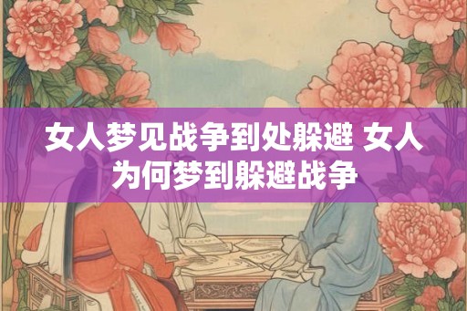 女人梦见战争到处躲避 女人为何梦到躲避战争