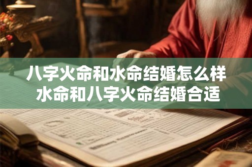 八字火命和水命结婚怎么样 水命和八字火命结婚合适吗