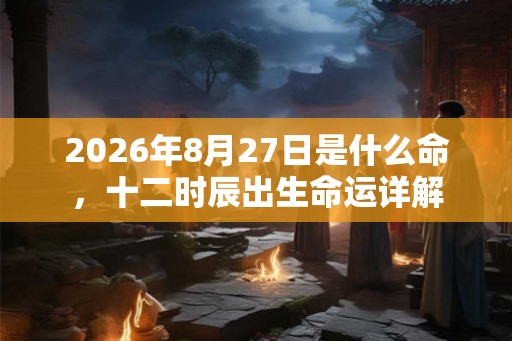 2026年8月27日是什么命，十二时辰出生命运详解