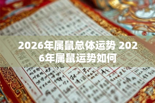 2026年属鼠总体运势 2026年属鼠运势如何