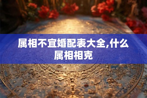 属相不宜婚配表大全,什么属相相克 属相不宜婚配表大全,什么属相相克