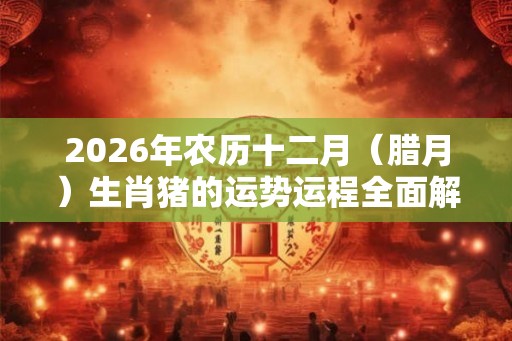 2026年农历十二月（腊月）生肖猪的运势运程全面解析！