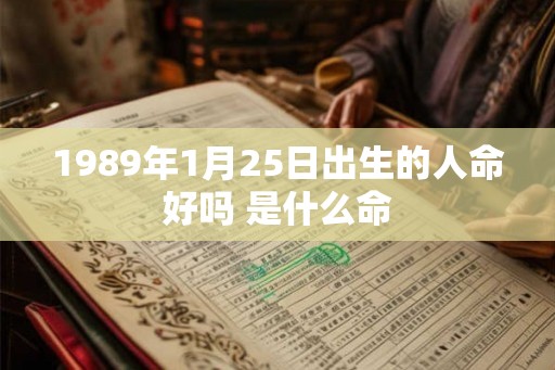 1989年1月25日出生的人命好吗 是什么命