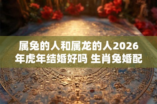 属兔的人和属龙的人2026年虎年结婚好吗 生肖兔婚配谁合适