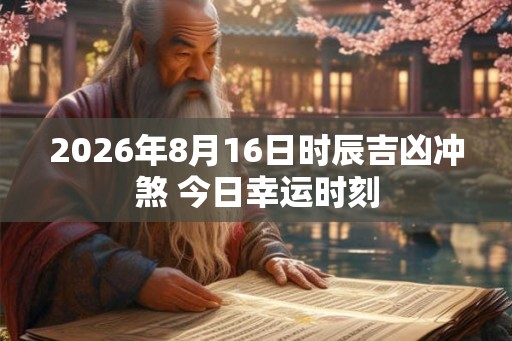2026年8月16日时辰吉凶冲煞 今日幸运时刻