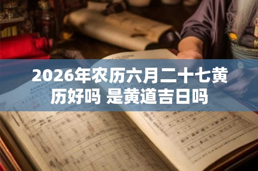 2026年农历六月二十七黄历好吗 是黄道吉日吗