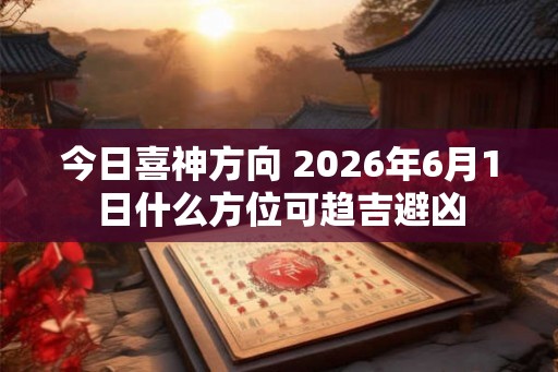今日喜神方向 2026年6月1日什么方位可趋吉避凶