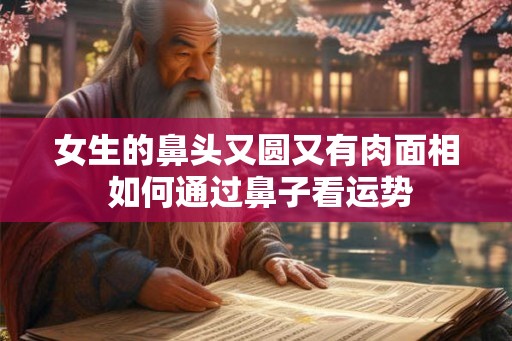 女生的鼻头又圆又有肉面相 如何通过鼻子看运势