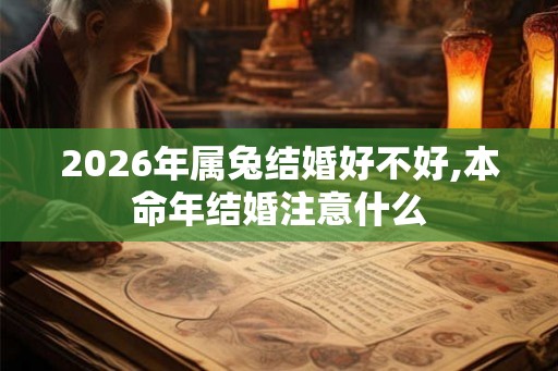 2026年属兔结婚好不好,本命年结婚注意什么
