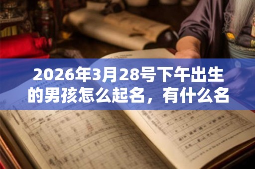 2026年3月28号下午出生的男孩怎么起名，有什么名字推荐？