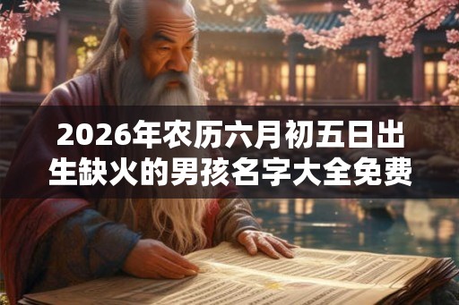 2026年农历六月初五日出生缺火的男孩名字大全免费 2026年农历六月初五日出生缺火的男孩名字大全免费
