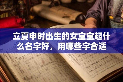 立夏申时出生的女宝宝起什么名字好，用哪些字合适