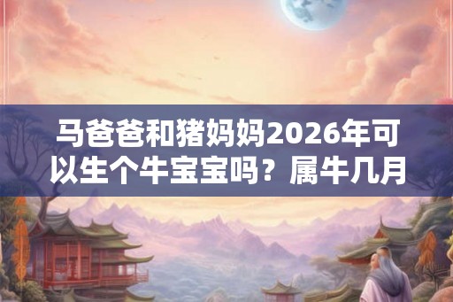 马爸爸和猪妈妈2026年可以生个牛宝宝吗?属牛几月出生命好? 马爸爸和猪妈妈2026年可以生个牛宝宝吗?属牛几月出生命好?