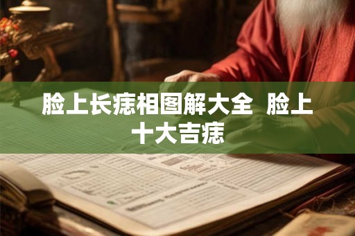 脸上长痣相图解大全  脸上十大吉痣