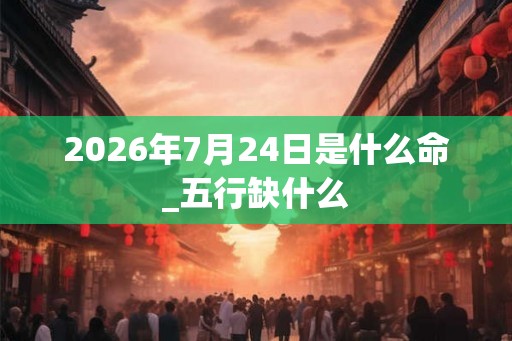 2026年7月24日是什么命_五行缺什么 2026年7月24日是什么命_五行缺什么