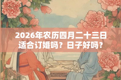 2026年农历四月二十三日适合订婚吗？日子好吗？