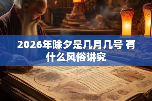 2026年除夕是几月几号 有什么风俗讲究 2026年除夕是几月几号 有什么风俗讲究