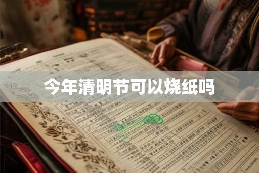 今年清明节可以烧纸吗