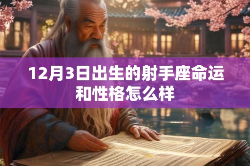 12月3日出生的射手座命运和性格怎么样