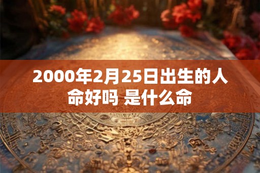 2000年2月25日出生的人命好吗 是什么命