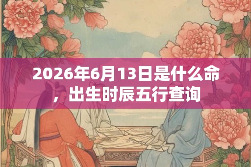 2026年6月13日是什么命，出生时辰五行查询