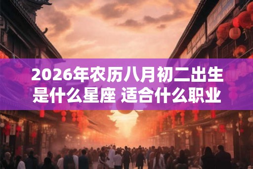 2026年农历八月初二出生是什么星座 适合什么职业