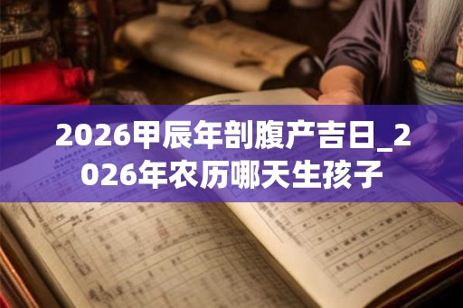 2026甲辰年剖腹产吉日_2026年农历哪天生孩子