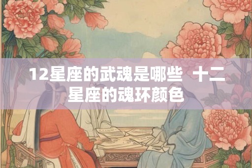 12星座的武魂是哪些  十二星座的魂环颜色