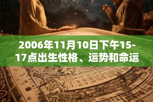2006年11月10日下午15-17点出生性格、运势和命运