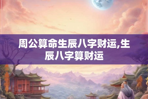 周公算命生辰八字财运,生辰八字算财运 周公算命生辰八字财运,生辰八字算财运