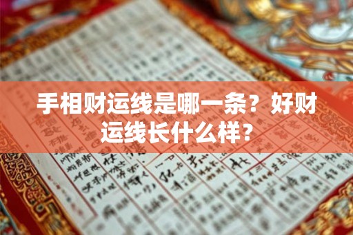 手相财运线是哪一条？好财运线长什么样？