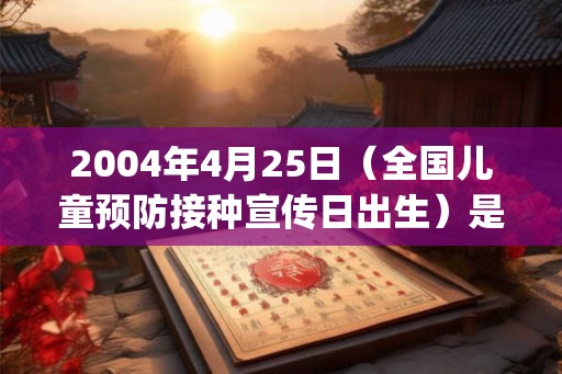 2004年4月25日(全国儿童预防接种宣传日出生)是什么命_命运如何 2004年4月25日(全国儿童预防接种宣传日出生)是什么命_命运如何
