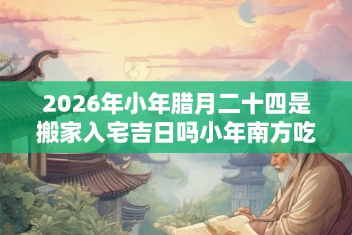 2026年小年腊月二十四是搬家入宅吉日吗小年南方吃什么？