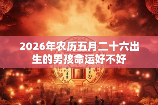 2026年农历五月二十六出生的男孩命运好不好