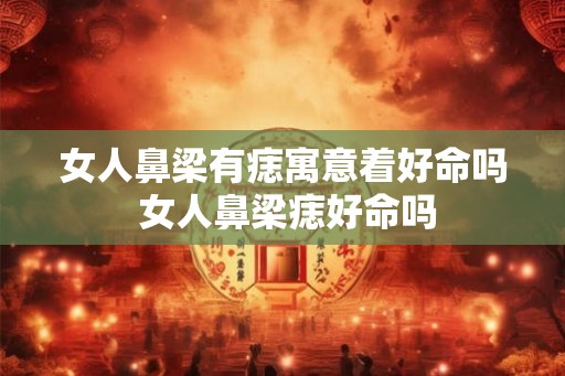 女人鼻梁有痣寓意着好命吗 女人鼻梁痣好命吗