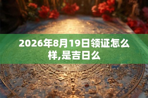 2026年8月19日领证怎么样,是吉日么