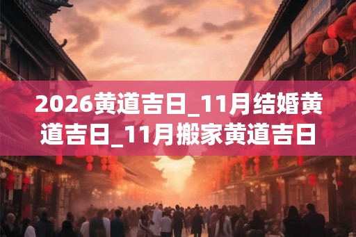 2026黄道吉日_11月结婚黄道吉日_11月搬家黄道吉日 2026黄道吉日_11月结婚黄道吉日_11月搬家黄道吉日