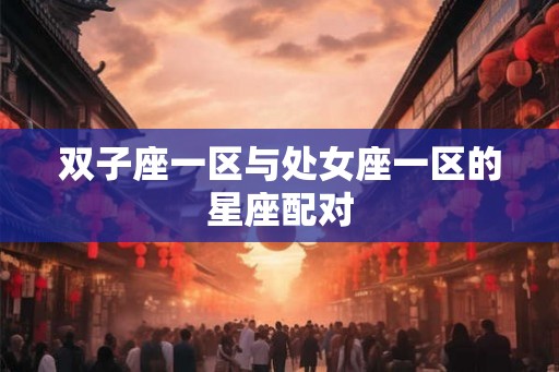 双子座一区与处女座一区的星座配对