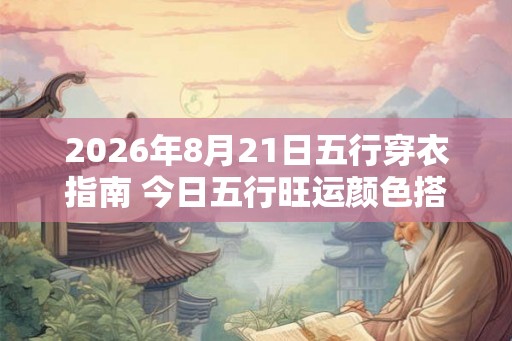 2026年8月21日五行穿衣指南 今日五行旺运颜色搭配