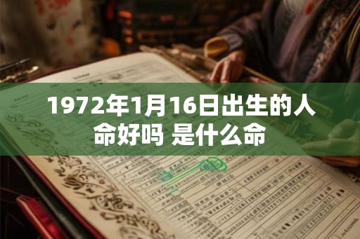 1972年1月16日出生的人命好吗 是什么命 1972年1月16日出生的人命好吗 是什么命