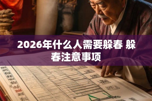 2026年什么人需要躲春 躲春注意事项 2026年什么人需要躲春 躲春注意事项